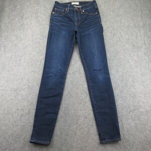 Madewell Women's Skinny Jeans 26T Dark Blue Mid-Rise Stretch